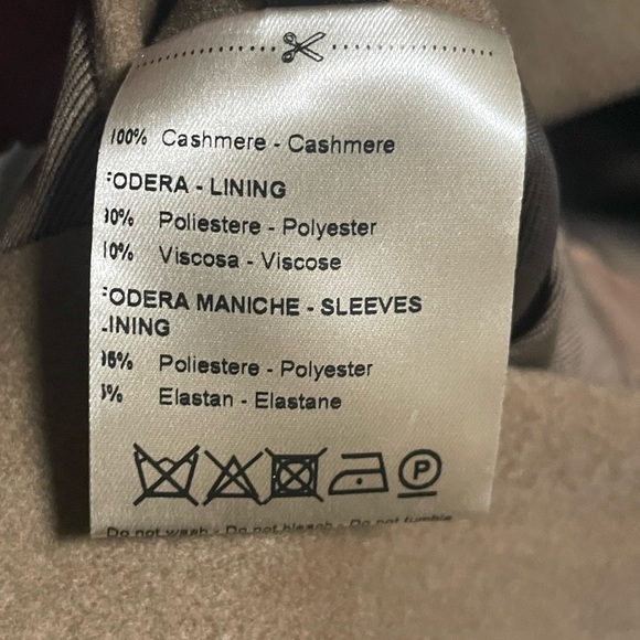 Altea Italian Double-Breasted Cashmere Coat - Camel Brown - Made in Italy - Picture 11 of 12